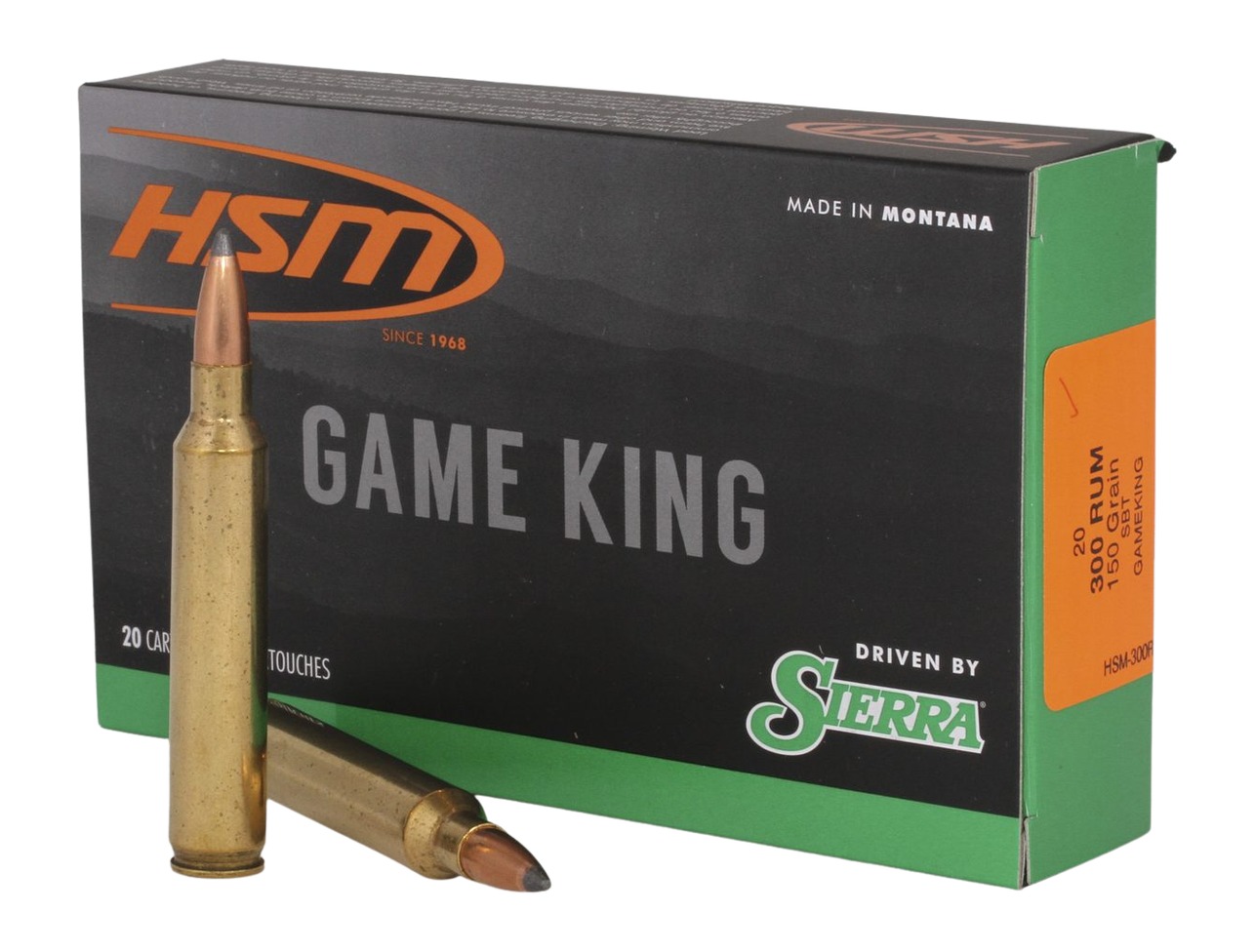 HSM 300RUM11N Game King 300 RUM 150 gr Sierra GameKing Spitzer Boat Tail 20 Per Box/ 20 Case