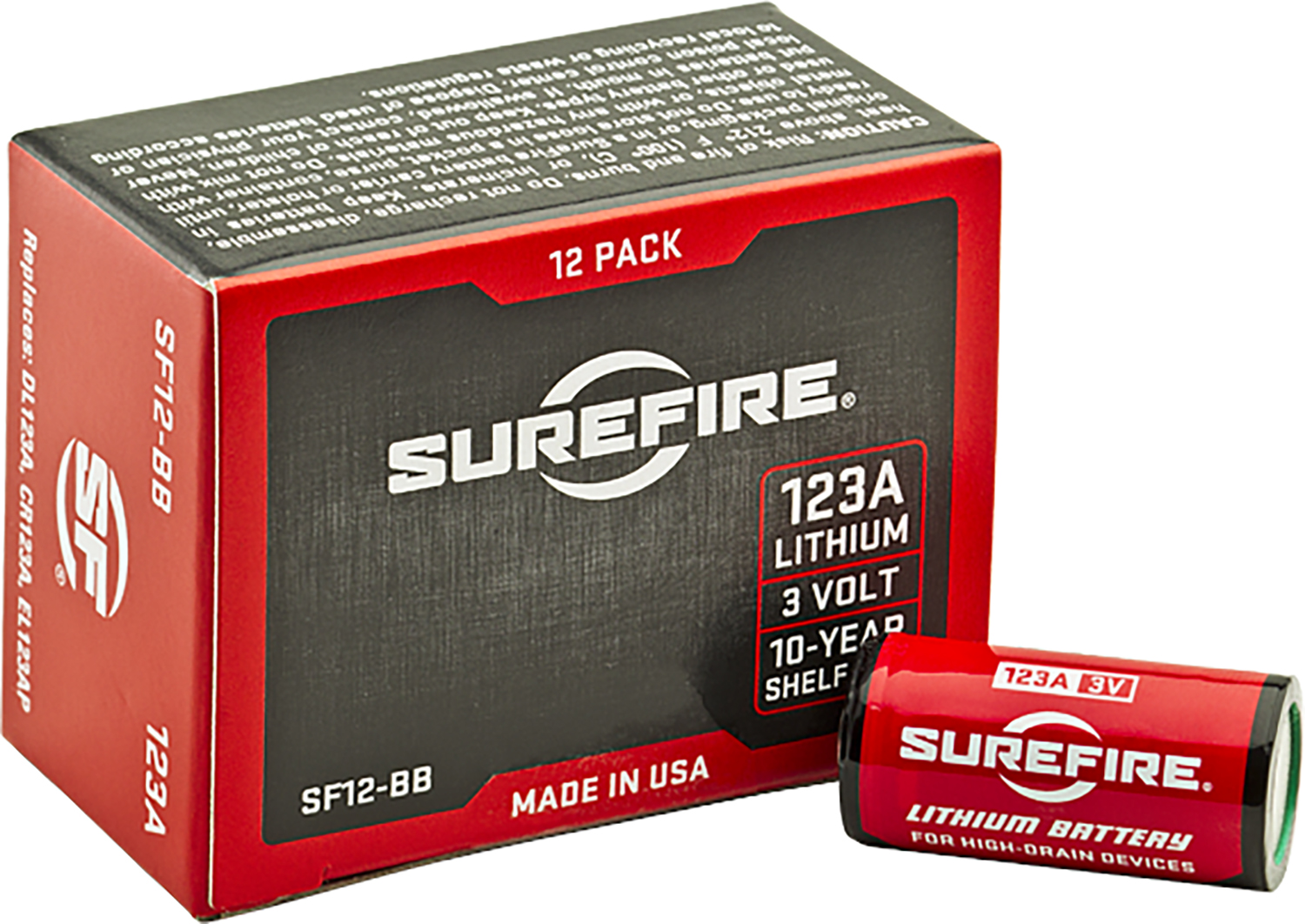 SureFire Lithium Battery 12 Pack Box - Jimmy's Creek Firearm view 2