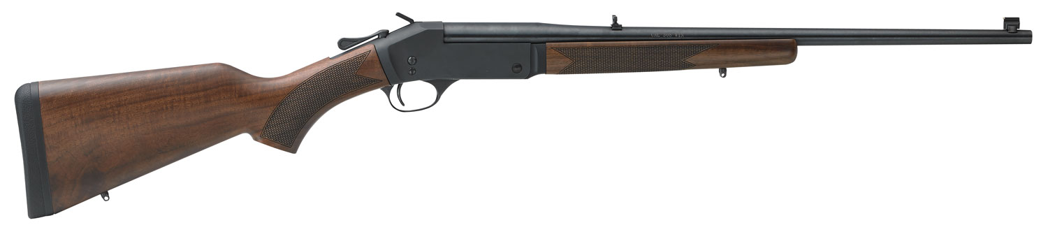 Henry H015243 Single Shot 243 Win Caliber with 1rd Capacity, 22" Barrel, Overall Blued Metal Finish & American Walnut Stock, Right Hand (Full Size)