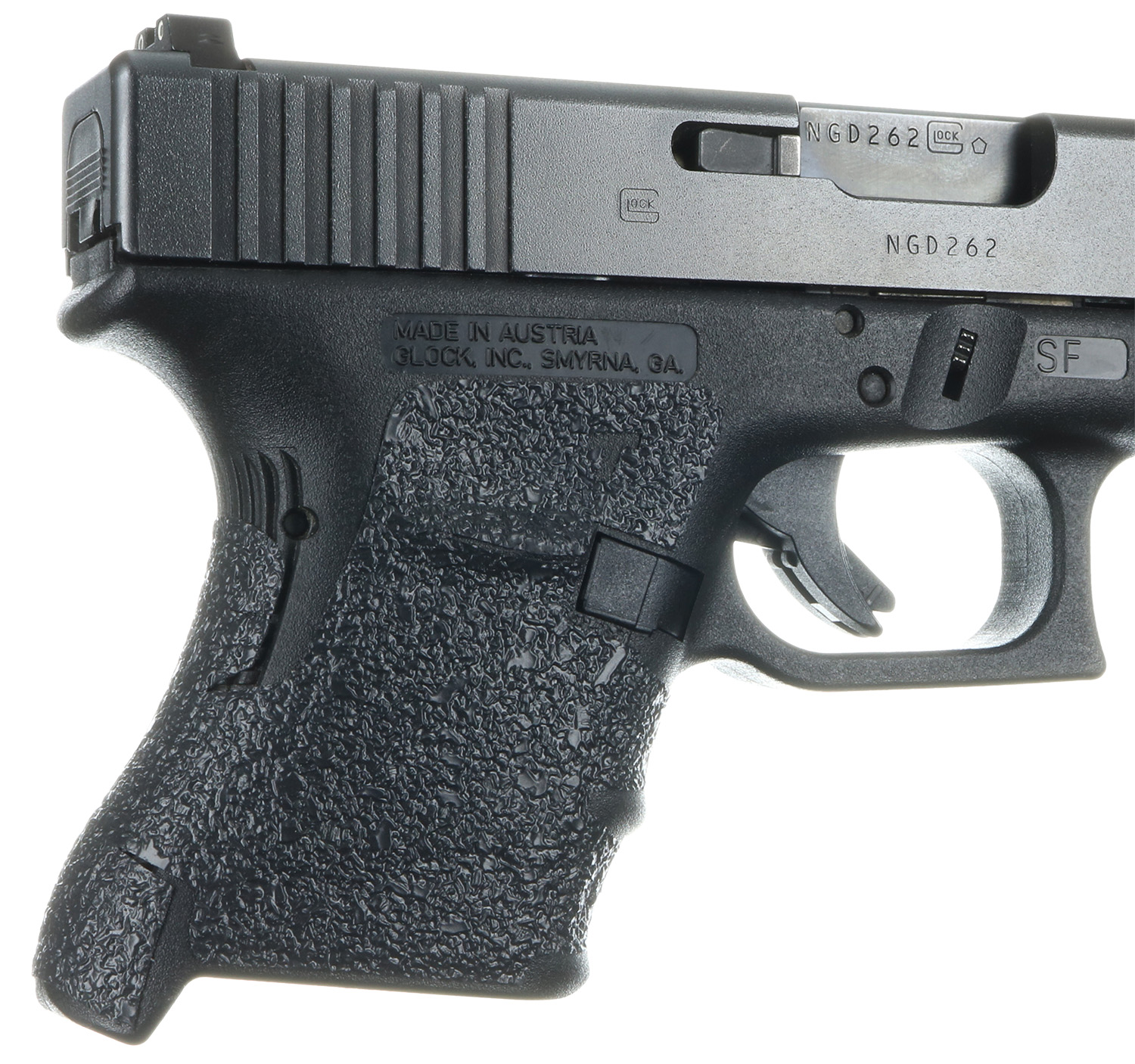 Talon Grips 107R Adhesive Grip Compatible w/ Glock 29SF/30SF/30S/36 Gen3, Black Textured Rubber