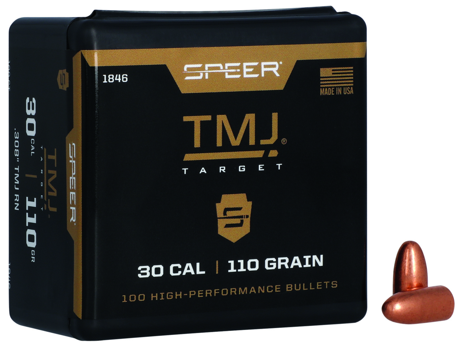 Speer TMJ Target / Plinker Bullets .30 cal .308" 110 gr Carbine TMJ-RN 100/ct