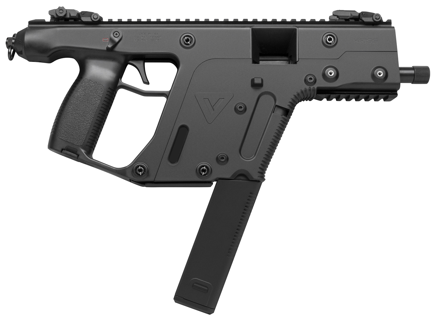 Kriss USA KV45PBL20 Vector SDP Gen2 45 ACP 30+1 5.50" Black Nitride Threaded Barrel, Black Picatinny Rail Receiver, Black Polymer Grip, Glock Compatible