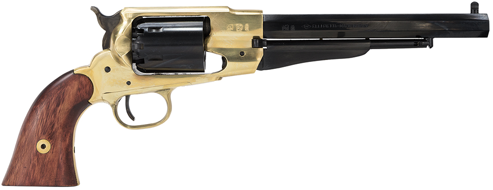 Traditions FR18581 1858 Army Break Open 44 Cal #11 Percussion 8" 6 Shot Brass Frame Blued Barrel & Cylinder Walnut Grip