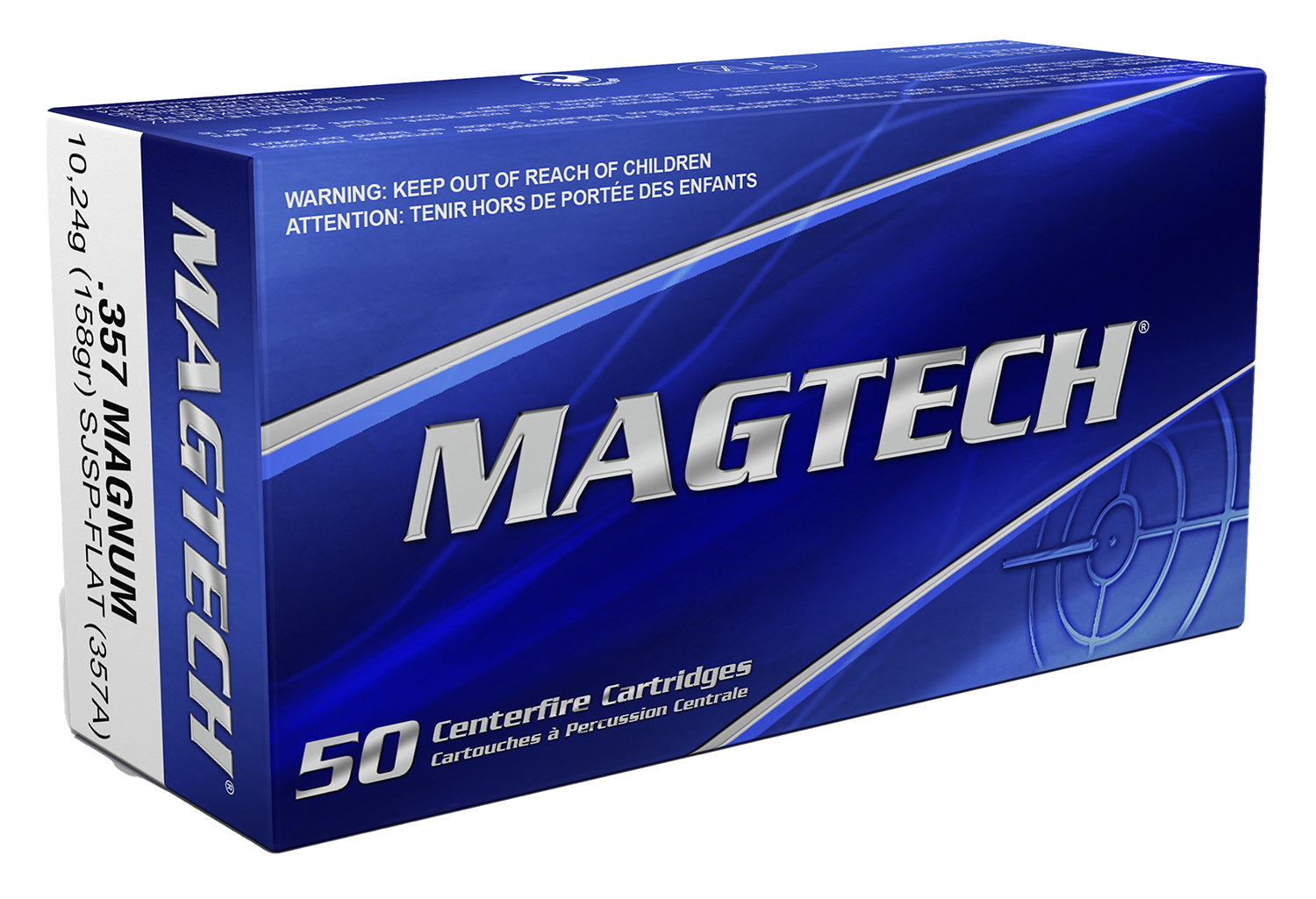 Magtech 357A Range/Training 357Mag 158gr Semi Jacketed Soft Point Flat 50 Per Box/20 Case