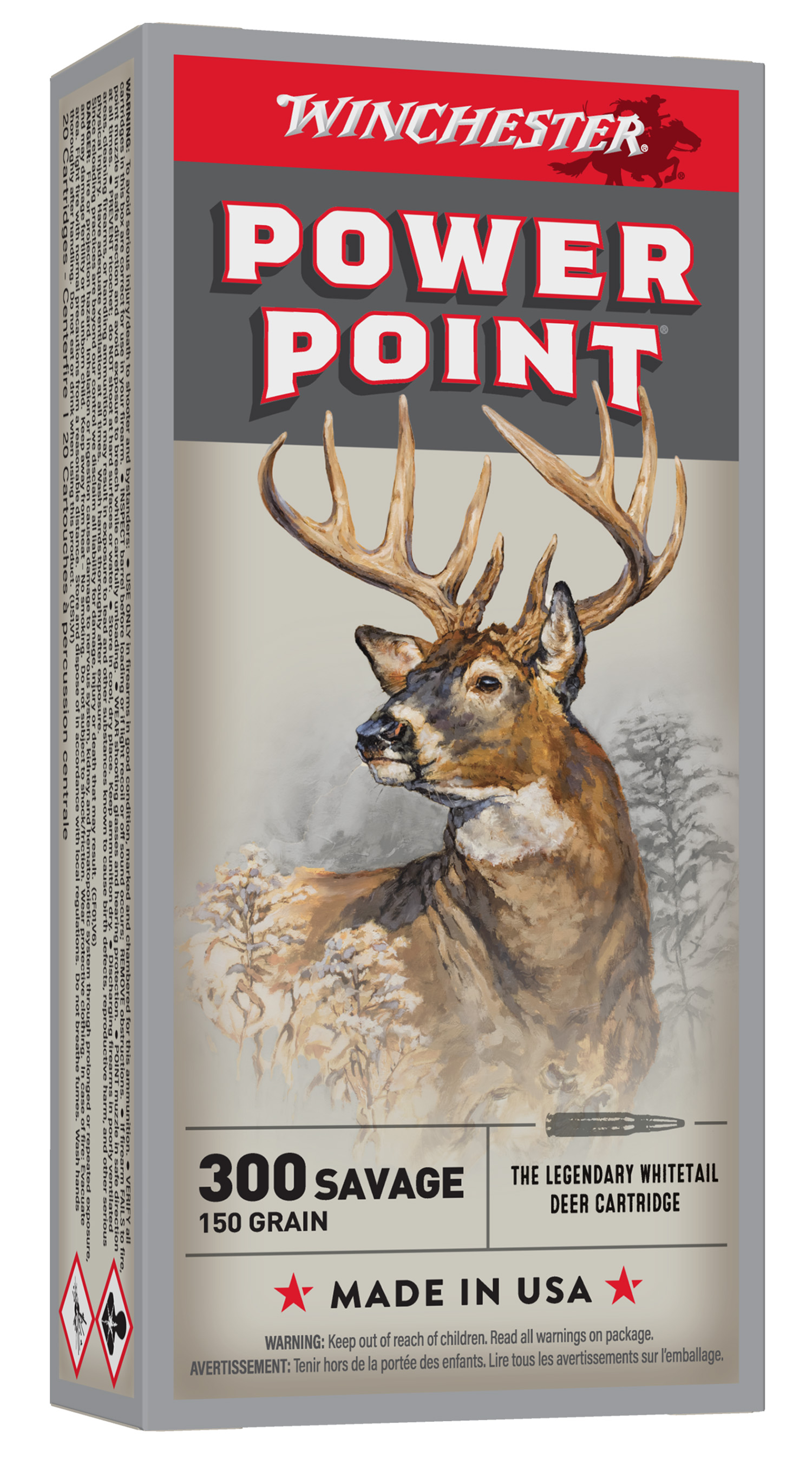 Winchester Super-X Power Point Rifle Ammunition .300 Savage 150 gr. PSP 2630 fps 20/ct