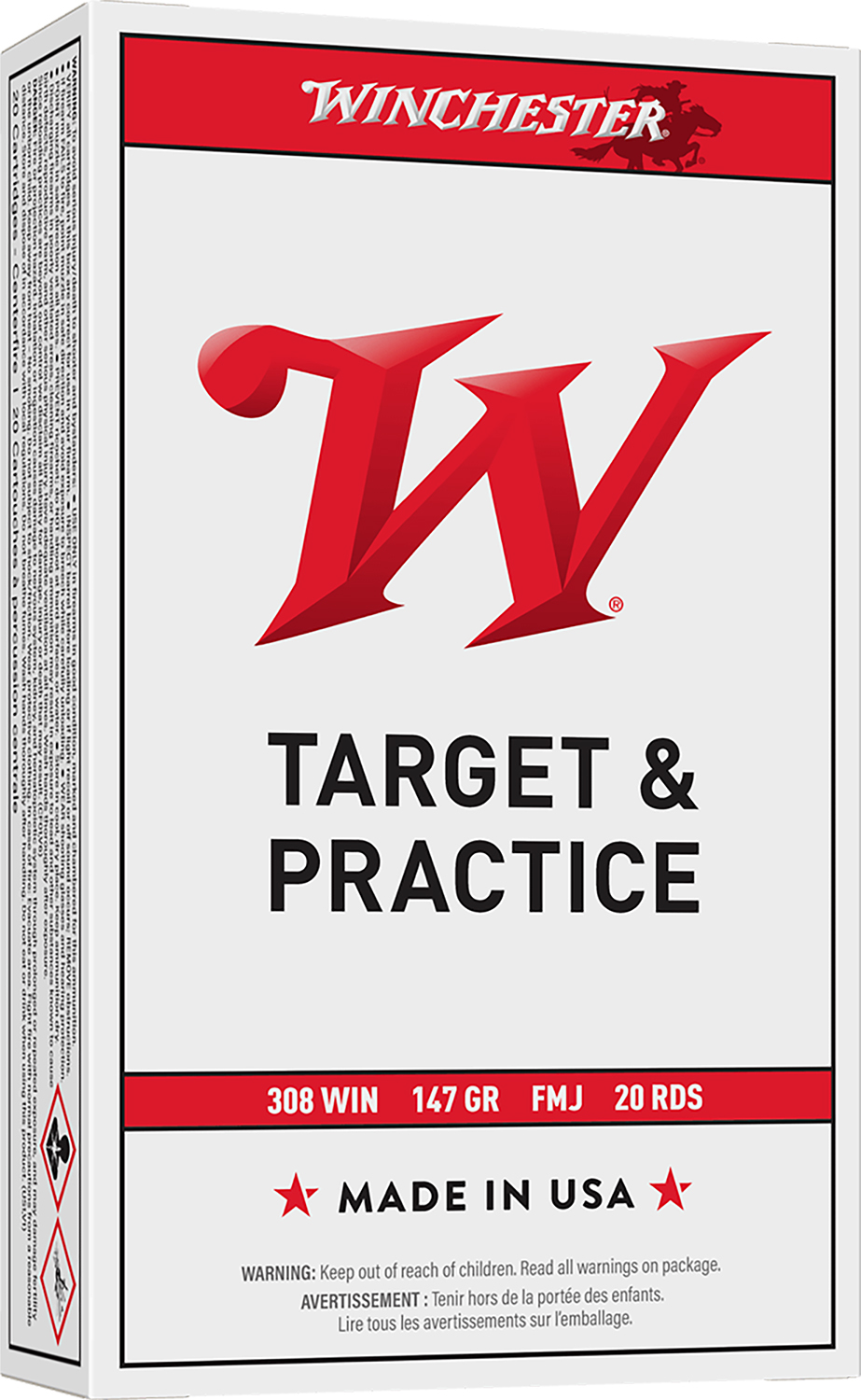 Winchester Ammo USA3081 USA 308Win 147gr Full Metal Jacket 20 Per Box/10 Case