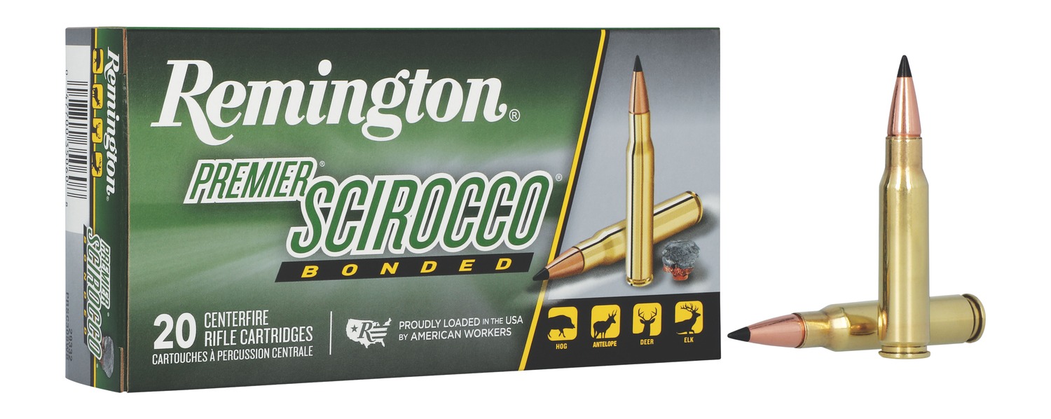 Remington Ammunition 29332 Premier Scirocco Bonded 308Win 165gr Swift Scirocco Bonded 20 Per Box/10 Case