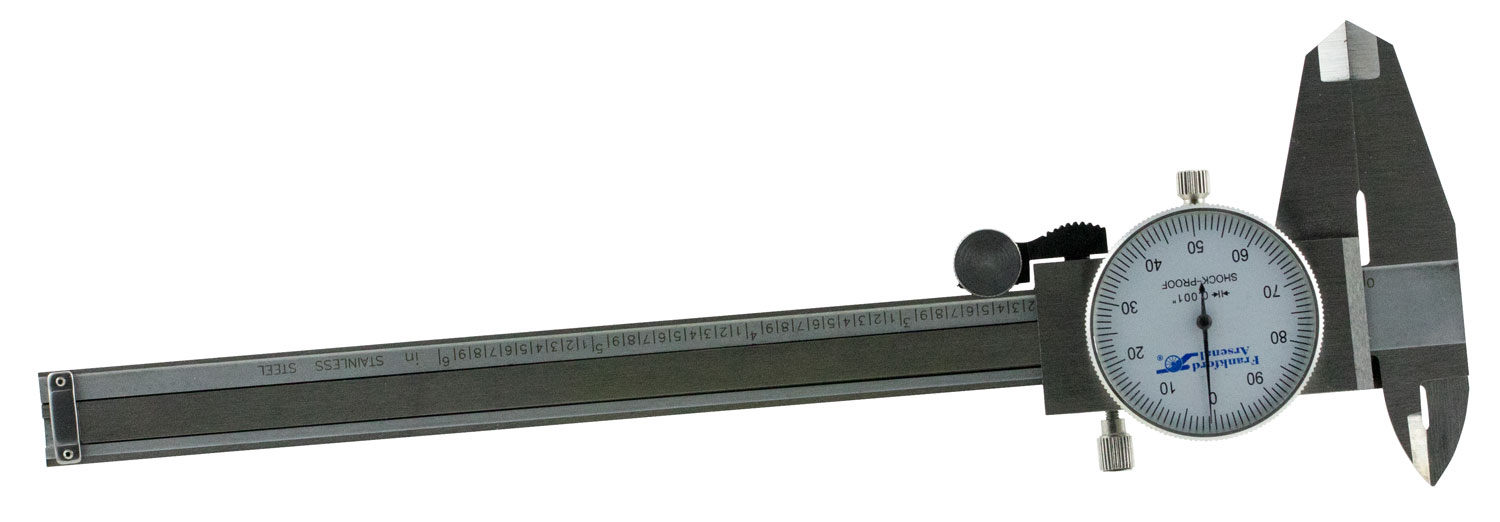 Frankford Arsenal 516503 Dial Caliper Silver Multi-Caliber Stainless Steel