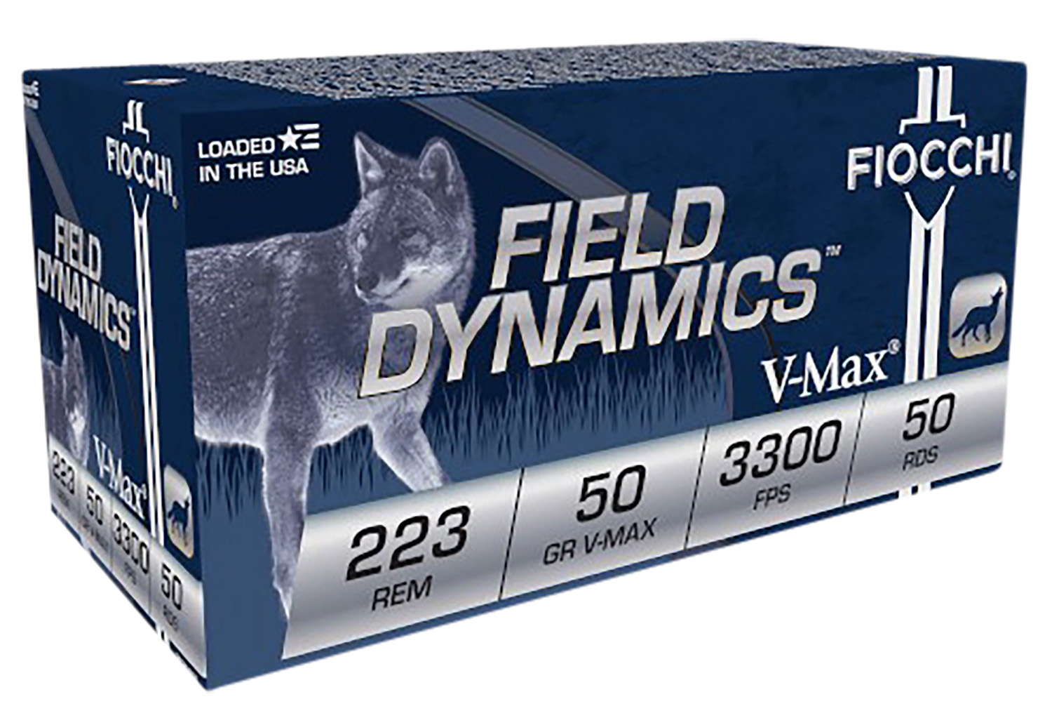 Fiocchi 223HVA50 Field Dynamics 223Rem 50gr Hornady V Max 50 Per Box/20 Case