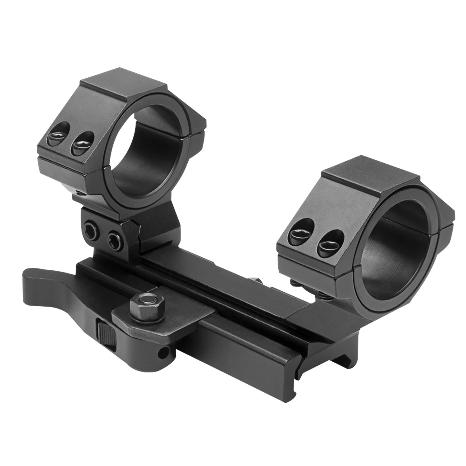 NcStar AR-15 Integral Rings & Base Cantilever Scope Mount QR Weaver Style / Rear Ring 30mm & 1" Inserts