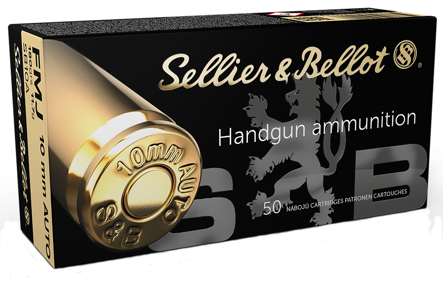 Sellier & Bellot SB10A Handgun 10mmAuto 180gr Full Metal Jacket 50 Per Box/20 Case