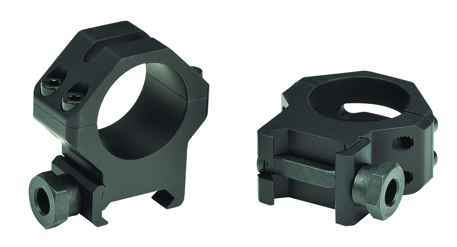 Weaver Mounts 48361 Four-Hole Skeleton Rings Matte Black 1" High