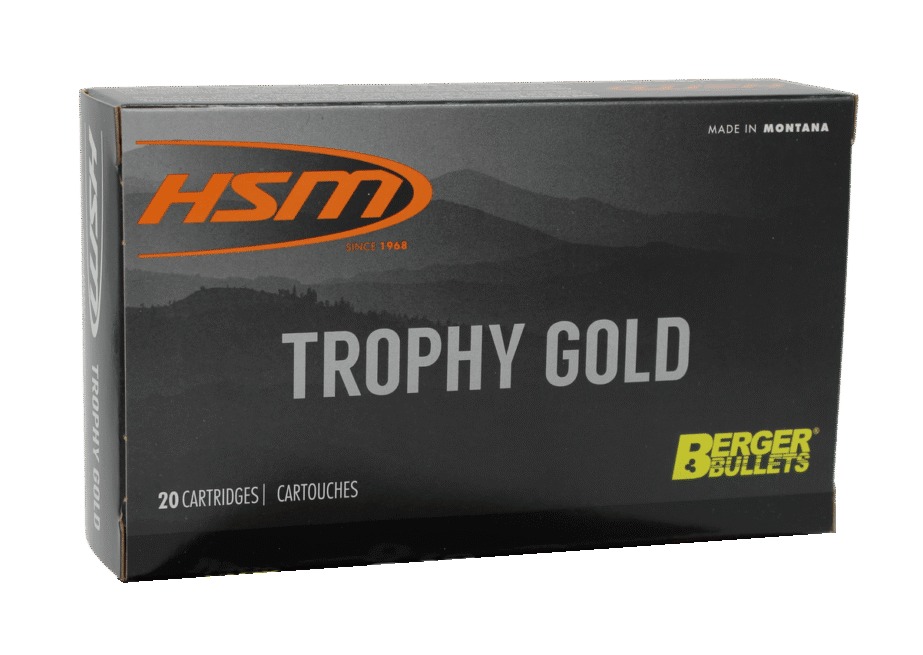 HSM 7RUM168VLD Trophy Gold Extended Range 7mm RUM 168 gr Berger Hunting VLD Match 20 Per Box/ 20 Case