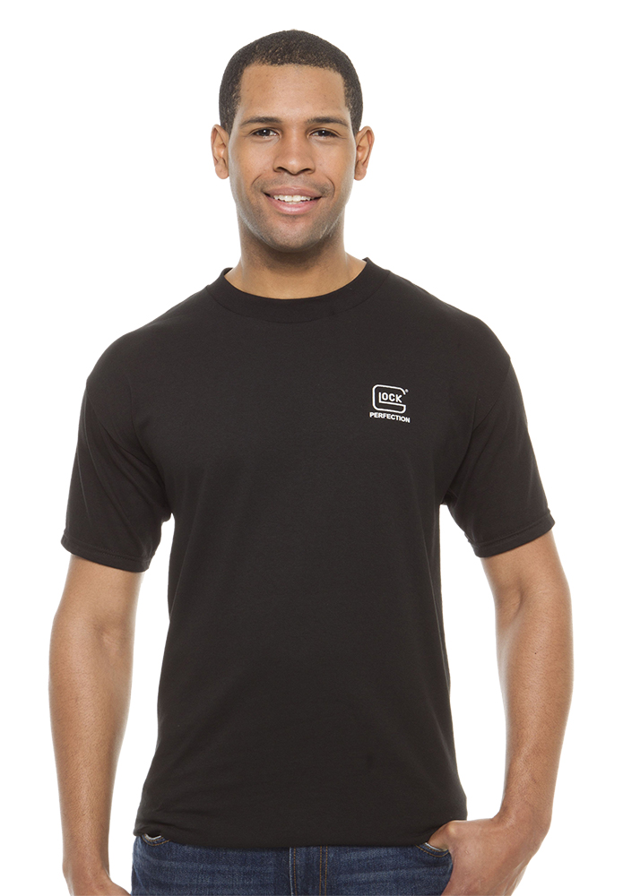 Glock AA11001 Perfection Black Pre-Shrunk Cotton Short Sleeve Large