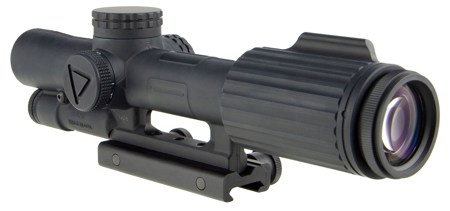 Trijicon 1600002 VCOG Black Hardcoat Anodized 1-6x 24mm LED Illuminated Red Horseshoe Dot w/Crosshair 223 55gr Reticle