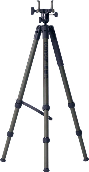 Bog-Pod 1159188 DeathGrip Infinite Tripod, Aluminum with Black/OD Green Finish, Ball Head Mount, Hybrid Foot & DeathGrip Clamping System 6.5"-59"
