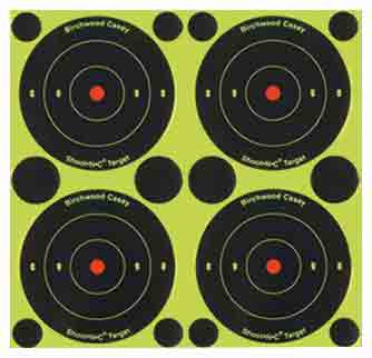 Birchwood Casey 34375 Shoot-N-C Reactive Target Self-Adhesive Paper Black/Yellow 3" Bullseye 240 Pack