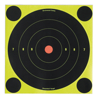 Birchwood Casey 34550 Shoot-N-C Reactive Target Self-Adhesive Paper Black/Yellow/Red 6" Bullseye 60 Pack