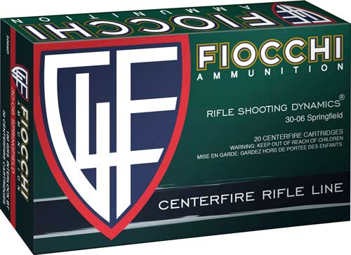 Fiocchi Field Dynamics Rifle Ammunition 30-06 Sprg 180 gr PSP 2700 fps 20/ct