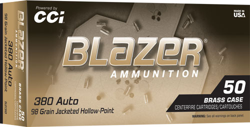 CCI Ammunition CCI 380 98GR BLZBRSS JHP 50RD 380 Auto - Purp view 5
