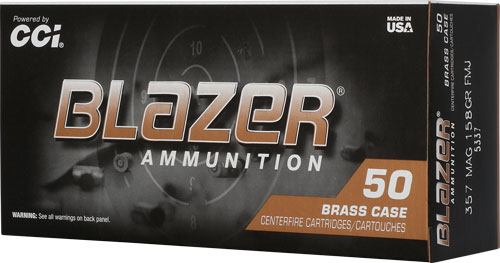 CCI Ammunition CCI 357 158GR BLZBRSS FMJ 50RD 357 MAGNUM - P view 4