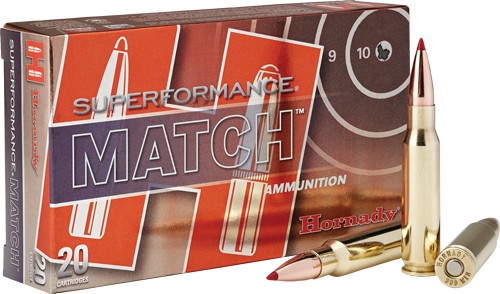Hornady 80963 Superformance Match 308Win 168gr Extremely Low Drag Match 20 Per Box/10 Case