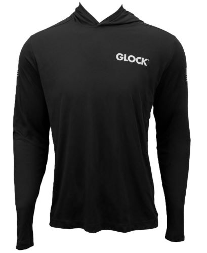 GLOCK HOODED PERFORMANCE LONG SLEEVE SHIRT XL BLACK