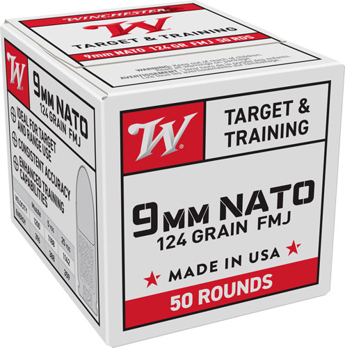 Winchester WIN 9MM 124GR FMJ NATO 50RD 9mm Luger - Purple Mo view 3
