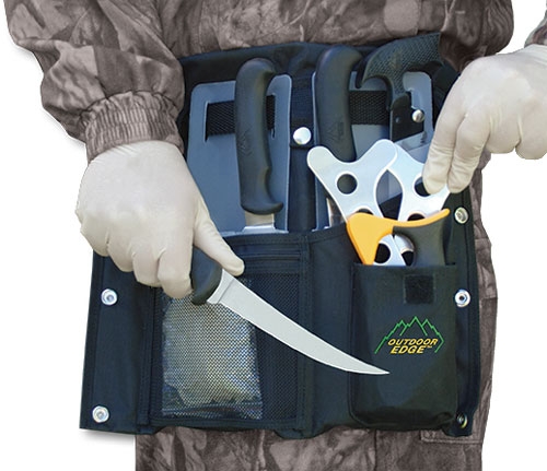 Outdoor Edge BL1 ButcherLite 4.30"/4.50"/5.9"/6" Folding Plain/Saw 420J2 Stainless Steel Blade FRN Black Handle