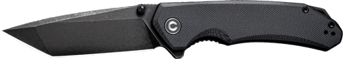 Civivi Knives C2023C Brazen 3.46" Folding Tanto Black Stonewashed D2 Steel Blade, Black Textured G10 Handle