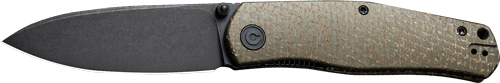 Civivi Knives C22007-2 Sokoke EDC 3.35" Folding Drop Point Plain Black Stonewashed 14C28N Steel Blade, Green Textured Burlap Micarta Handle