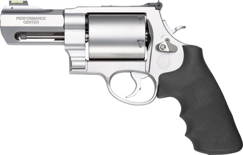 Smith & Wesson 11623 Model 500 Performance Center  500 S&W Mag Stainless Steel 3.50" Barrel, 5rd Unfluted Cylinder & X Frame, Trigger Overtravel Stop, HiViz Fiber Optic Front Sight