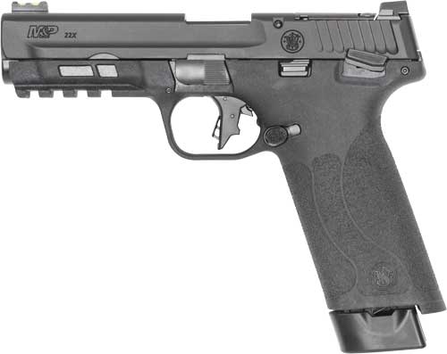 Smith & Wesson 14312 M&P 22x Full Size Frame 22 LR 20+1 4.10" Black Armornite Threaded Barrel, Black Armornite Optic Cut/Serrated Slide, Black Polymer Frame w/Picatinny Rail, Textured Grip
