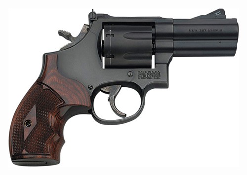 Smith & Wesson Inc. 586 L-Comp 357 Mag - Purple Mountain Arm view 4
