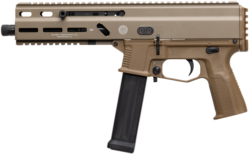 Grand Power 197892004800 SP10A3 Stribog 10mm Auto 20+1 8" Black Threaded Barrel, Flat Dark Earth Aluminum Picatinny Rail Receiver, FDE Polymer Grip, Thread Protector