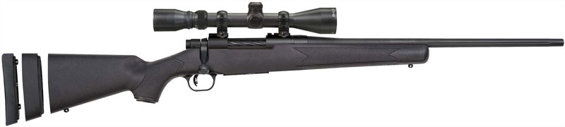 Mossberg 28027 Patriot Super Bantam 6.5 Creedmoor Caliber with 5+1 Capacity, 20" Fluted Barrel, Blued Metal Finish & Black Synthetic Stock Right Hand (Youth) Includes 3-9x40mm Scope