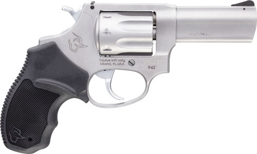 Taurus 2942039 942  22 LR 8rd 3" Barrel, Overall Matte Finish Stainless Steel & Finger Grooved Black Polymer Grip