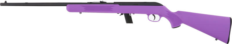 Savage Arms 40219 64 F Full Size 22 LR 10+1 21" Matte Black Carbon Steel Barrel, Matte Black Grooved Carbon Steel Receiver, Purple Fixed Synthetic Stock, Right Hand