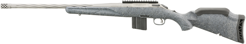 Ruger 46910 American II  Full Size 6mm ARC 10+1 20" Cobalt Cerakote Spiral Fluted Threaded Barrel & Alloy Steel Receiver w/Picatinny Rail, Gray Splatter Adj LOP Synthetic Stock