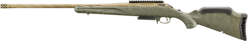 Ruger 46939 American II Predator Full Size 223 Rem 10+1 22" Burnt Bronze Cerakote Spiral Fluted Threaded Barrel & Alloy Steel Receiver w/Picatinny Rail, Green Splatter Adj LOP Synthetic Stock