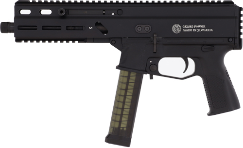 Grand Power 810091157152 SP10A3 Stribog 10mm Auto 20+1 8" Black Threaded Barrel, Black Aluminum Picatinny Rail Receiver, Rear picatinny Rail, Black Polymer Grip, Thread Protector