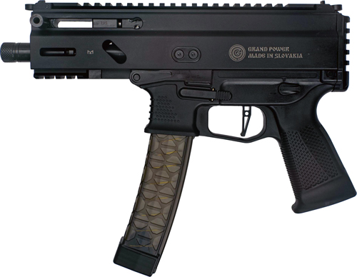 Grand Power 8588005808590 SP9A3S Stribog 9mm Luger 30+1 5.50" Black Threaded Barrel, M-LOK Handguard, Black Aluminum Picatinny Rail Receiver, Rear Picatinny Rail, Black Polymer Grip, Thread Protector