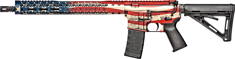 Black Rain Ordnance BROPATAMERICA Spec 15+ Patriot 5.56x45mm NATO 30+1 16", American Flag, 15" Slim M-LOK, Magpul Grip/Carbine Stock