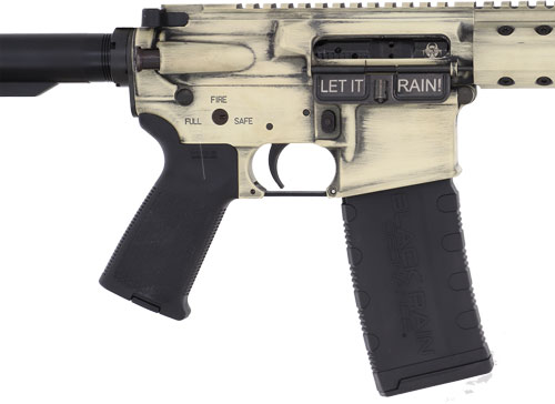 Black Rain Ordnance BROWTPLSB Spec 15+ We The People 5.56x45mm NATO 30+1 16", Light Sand Battleworn with Deep Engraving, 15" Slim M-LOK, Magpul Grip/Carbine Stock, Castle Flash Hider