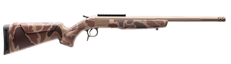 CVA CR4434DC Cascade Takedown 223 Rem 1rd 20" Flat Dark Earth Cerakote Stainless Steel Threaded Barrel & Receiver w/Picatinny Rail, Duck Camo Synthetic Stock