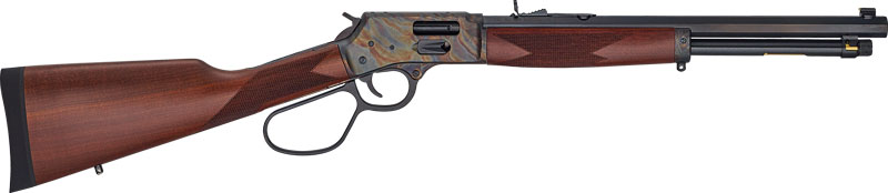 Henry H012GRCC Big Boy Carbine Side Gate Full Size 44 Mag 7+1 16.50" Blued Octagon Barrel, Color Case Hardened Steel Receiver, American Walnut Wood Stock Right Hand