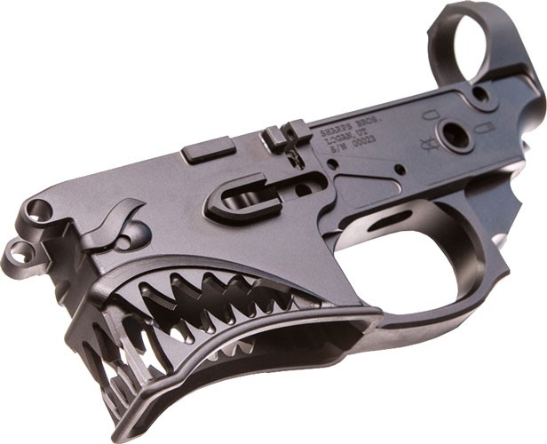 Sharps Bros SBLR01 Hellbreaker Stripped Lower Multi-Caliber Black Anodized Finish 7075-T6 Aluminum Material Compatible w/Mil-Spec AR-15 Internal Parts