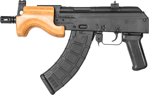 Century Arms HG2797N Draco Micro 7.62x39mm 30+1 6.25" Black Threaded Barrel, Black Steel Receiver, Black Polymer Grip, Right Hand, Includes Magazine