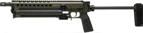 Kel-Tec KP50 Pistol 5.7x28mm 50rd Magazines(2) 9.6" Threaded Barrel Brace OD Green Jungle Clip