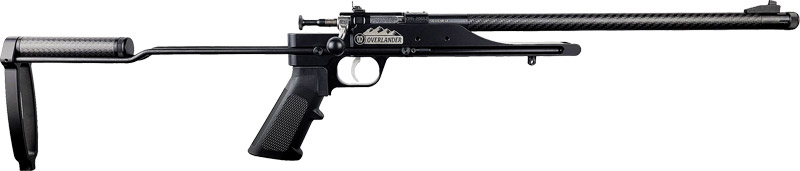 Crickett KSA2190 Precision 6061 Overlander Pack Rifle 22 LR Single Shot 16.12" Carbon Fiber Threaded Barrel, Black Anodized Picatinny Rail Aluminum Receiver, Aluminum/Carbon Fiber Adjustable Skeletoni